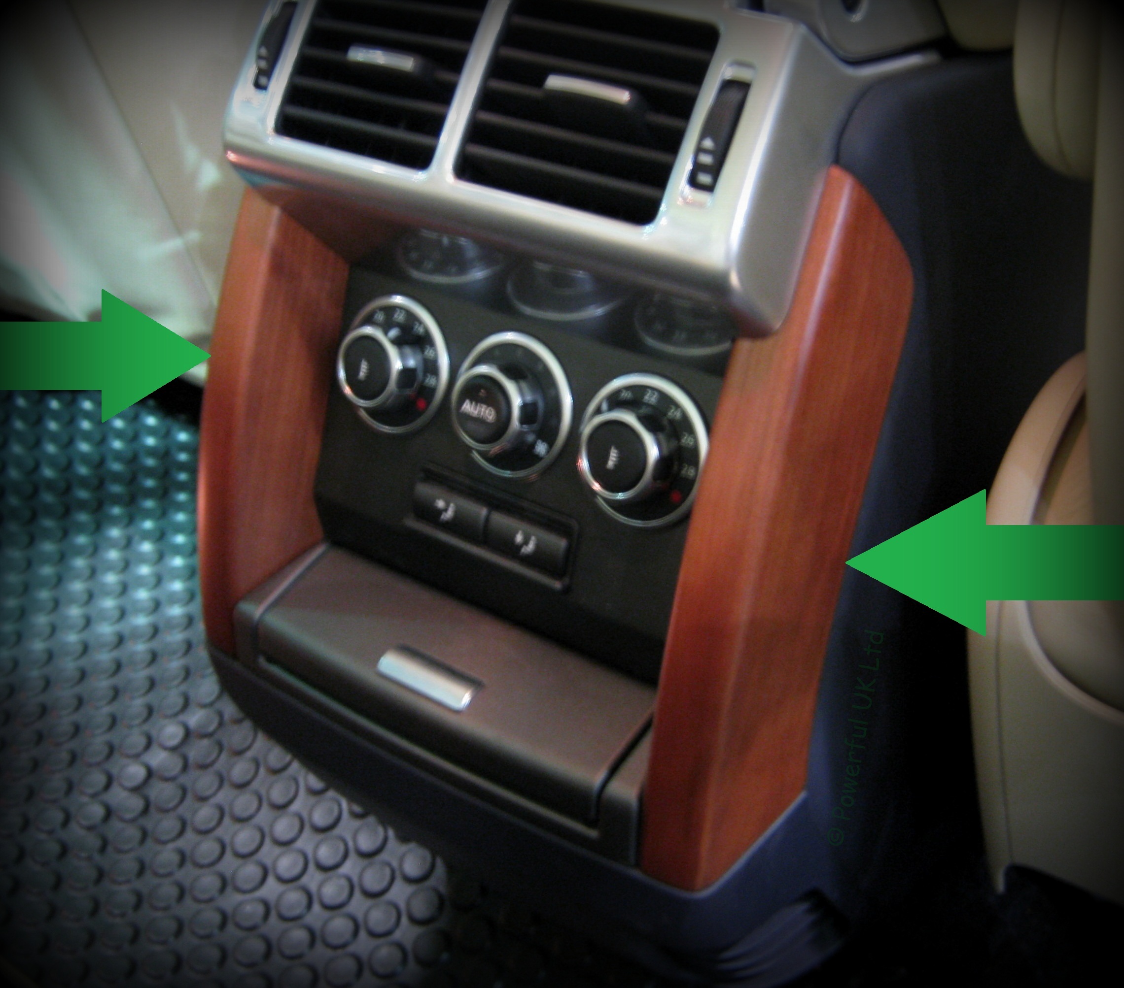 Cherry wood rear console pillars for Range Rover L322 200613 interior